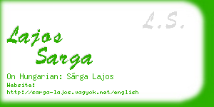 lajos sarga business card