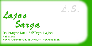 lajos sarga business card